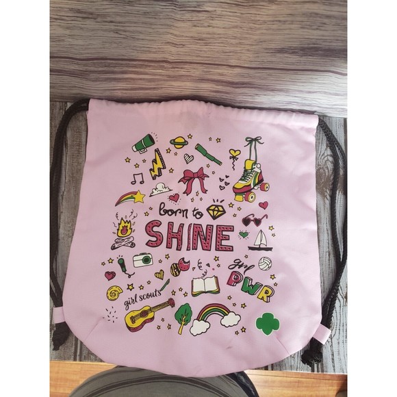 My Girl Scout Bag Soft Pink Canvas Backpack Carryall Bag New with Tag - Picture 1 of 4